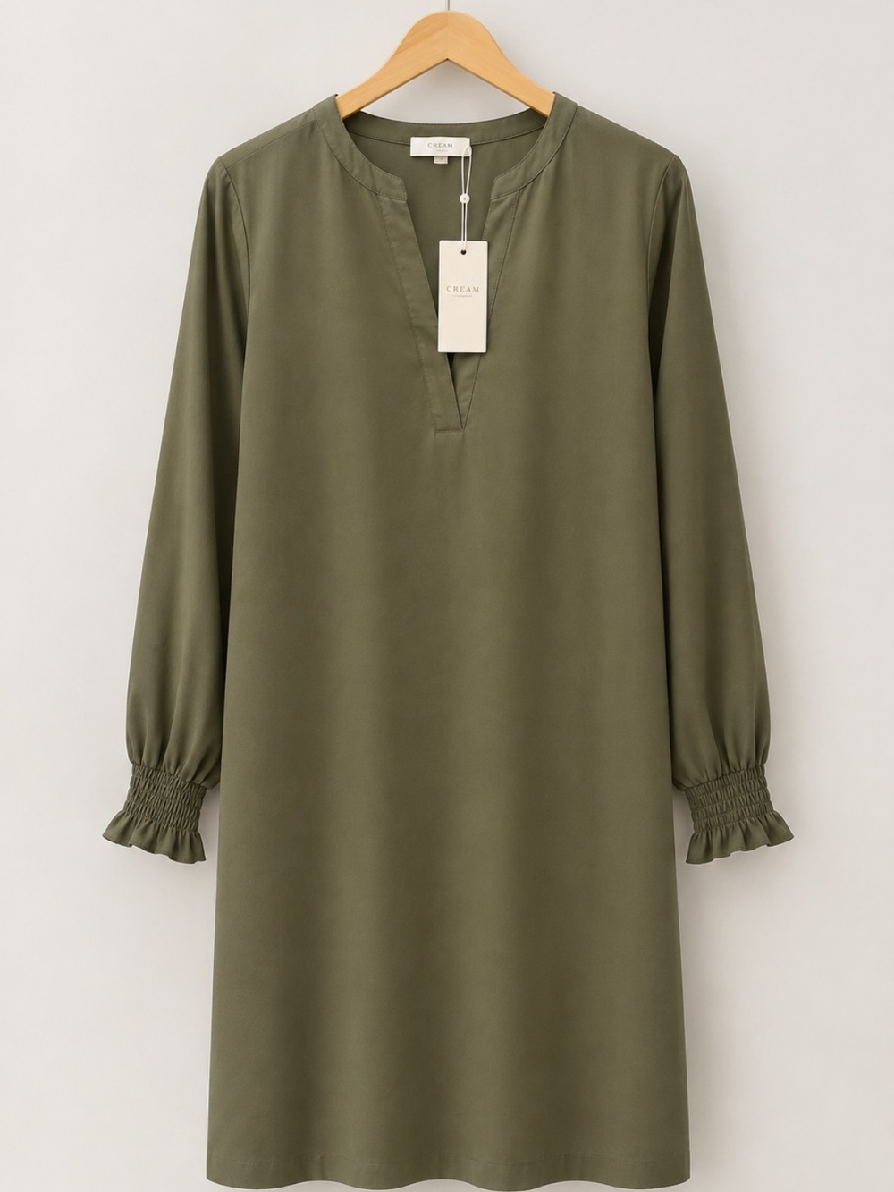NWT Cream Clothing Olive Green Tunic Shirt Dress - Size 40 (US 8)
